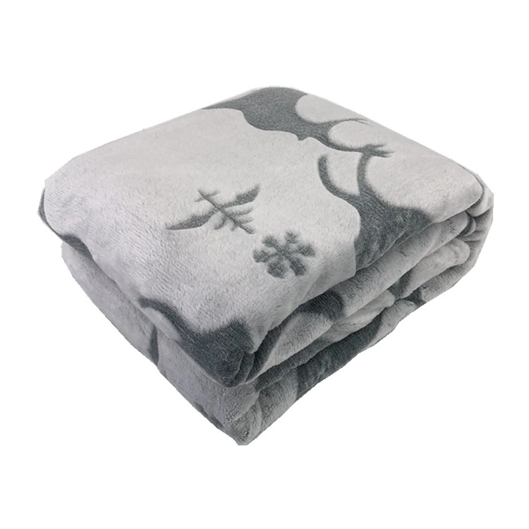 3D Jacquard Cutted Back Side Printed Flannel Fleece Throw Blanket for Kids